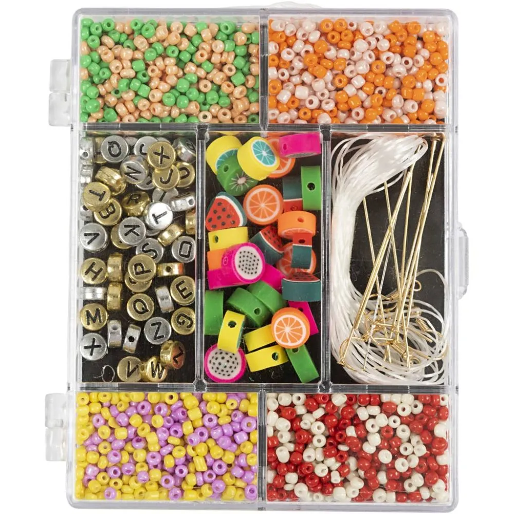 DIY Mix Smykker 1 Pk., Fruktblanding, Sterke Farger Perlemix - Hobby