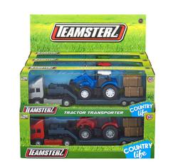 Teamsterz TRANSPORTER M/TRAKTOR (31CM) Sølv/Blå - Teamsterz