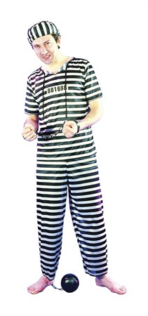  MASKERT FANGE KOSTYME VOKSEN  One Size KOSTYMER MASKERT FANGE  VOKSEN - Halloween