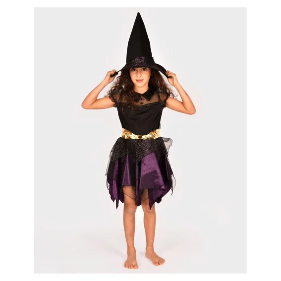 Heksedrakt med hatt (4-5 år) 4-5år - Halloween