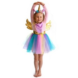 Enhørning kostyme med diadem 4-5 år 4-5 år - Halloween