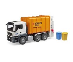 Bruder MAN TGS Rear loading garbage truck orange Bruder søppelbil - Bruder