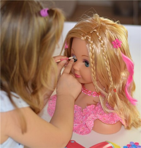 DUKKE - HF SMINKE- OG HÅRDUKKE BLOND Rosa - happy friend