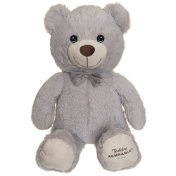 Teddykompaniet Svante bamse, lysgrå 80cm Grå bamse - Teddykompaniet