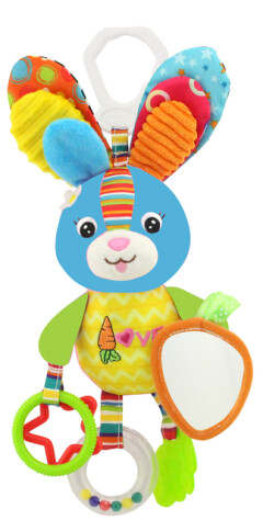 RANGLE - HAPPY BABY BLÅ KANIN Rangle - happy baby