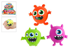 MONSTER SQUEEZEE BALL 6 CM Orange - Småvarer