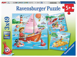 Ravensburger puslespill 3x49 Fun on the water 3x49 - Ravensburger