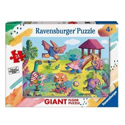 Ravensburger Gulvpuslespel 24bitar Dinosaurus at the Playground 24 bitar - Ravensburger