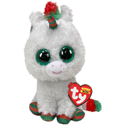 TY SNOWFALL - UNICORN CHRISTMAS 15CM Snowfall - Salg