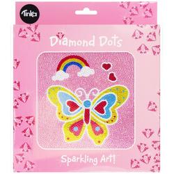 DIAMOND DOTS SOMMERFUGL 18X18CM Sommerfugl - Salg