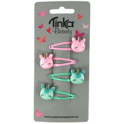 HÅRKLIPS M/UNICORN 4 STK TINKA BEAUTY Hårklemmer - Tinka