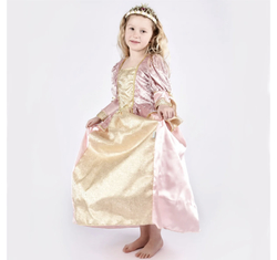 Den gode feen prinsessekjole rosa/gull 8-9år 8-9 år - Halloween