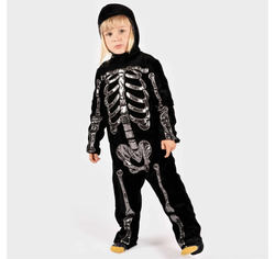 Den gode feen Skjelettkostyme sort med hette 4-5år  4-5år - Halloween