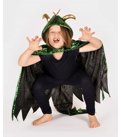 Den gode feen Dragekappe med små gullvinger 3-8år 3-8år - Halloween