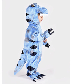 Den gode feen Dinosaurdrakt blå 3-4år 3-4år - Halloween