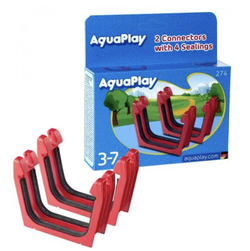 AquaPlay Connector med gummilister - reservekobling med forsegling til kanalsystem - 2 stk Reservekoblinger - Aquaplay