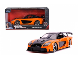Fast & Furious Die Cast 1pk 1:32 Han's Mazda RX-7 (oransj & svart) - Jada