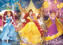Mini Puslespil 54 brikker Princesse Mix Ass Askepott, Belle og Rapunzel - Clementoni