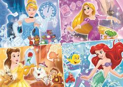 Mini Puslespil 54 brikker Princesse Mix Ass Askepott, Rapunzel, Belle og Ariel - Clementoni