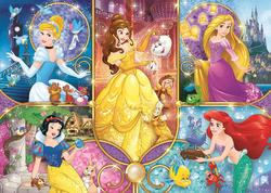 Mini Puslespil 54 brikker Princesse Mix Ass Askepott, Belle, Snøhvit, Rapunzel og Ariel - Clementoni