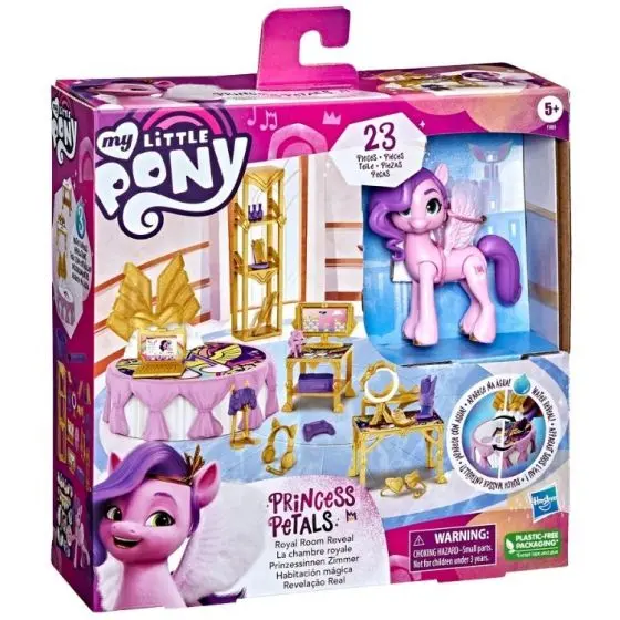 My Little Pony Princess Petals Royal Room Reveal lekesett - med figur, møbler og tilbehør Princess Petals - My Little pony