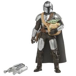 Star Wars The Mandalorian 12 Inch Feature Figure Mando with 2 Inch Grogu The Mandalorian og Grogu - Star Wars