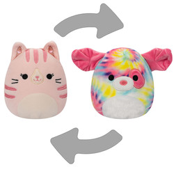 Squishmallow 13cm Flip-a-Mallows Laura theTabby Cat/Sheena the Dog Laura/Sheena - Squishmallows