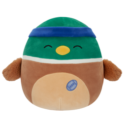 Squishmallows 19cm Avery the Mallard w Sweatband & Rugby Ball Avery - Squishmallows