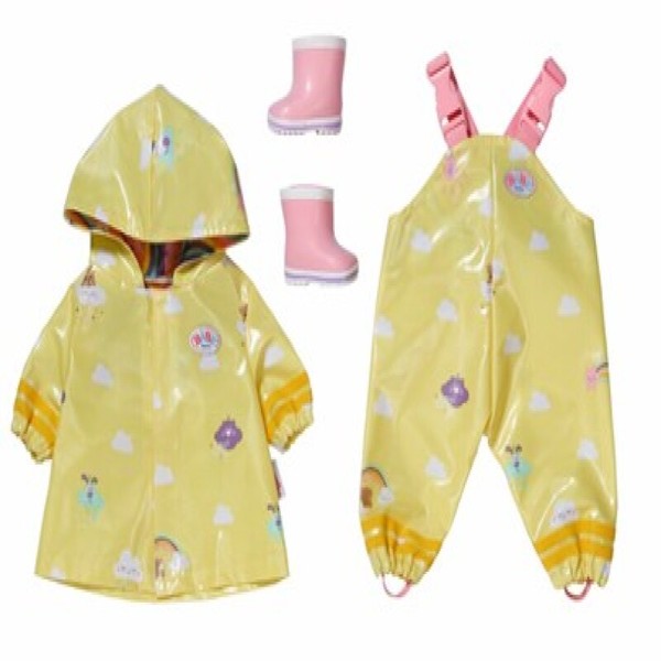 BABY born Deluxe Rain Outfit 43cm gult - Baby Born