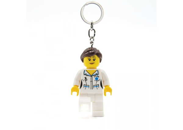LEGO Sykepleier nøkkelring m/led lys Sykepleier - LEGO