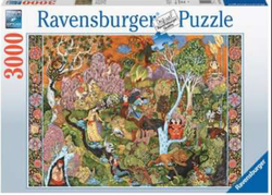 Ravensburger puslespill 3000 Soltegnets hage 3000 biter - Ravensburger