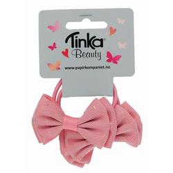 HÅRSTRIKK ROSA SLØYFE 2 STK TINKA BEAUTY Hårstrikk - Tinka