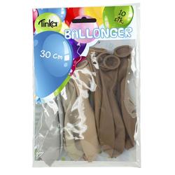 BALLONGER BEIGE/BRUN 10 STK Beige/brun - Tinka