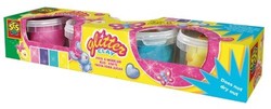 SES MODELLEIRE GLITTER 4 FARGER glitter, rosa,lilla, blå og gul - Ses tegne male
