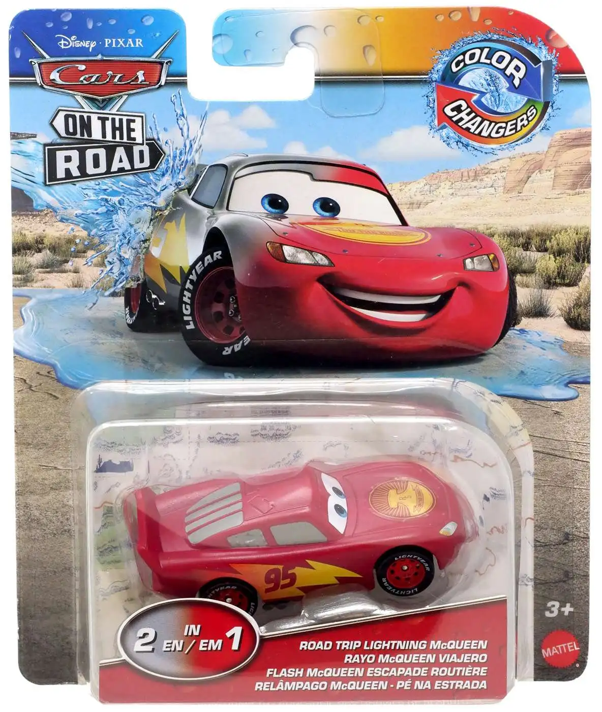 Pixar Cars Color Changers - Road trip Lightning McQueen Road trip Lightning McQueen - Leiker