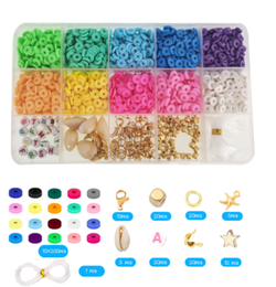 PERLESETT 1000 STK - Clay beads  clay beads  - Småvarer