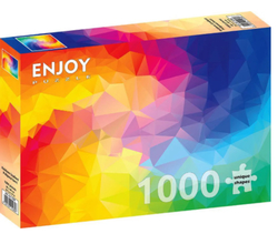 Enjoy puslespill 1000 Rainbow Gradient Poligonal Swirl - levering i Mai 1000 biter - Enjoy puzzle