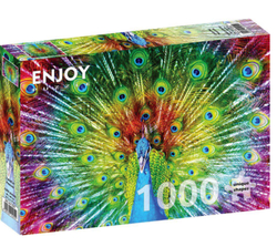 Enjoy puslespill 1000 Colorful Peacock 1000 biter - Enjoy puzzle