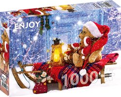 Enjoy puslespill 1000 Teddy Bears with Santa Hats 1000 biter - Enjoy puzzle