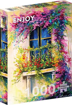 Enjoy puslespill 1000 Blooming Balcony 1000 biter - Enjoy puzzle