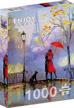 Enjoy puslespill 1000 Rainy Day in Paris 1000 biter - Enjoy puzzle