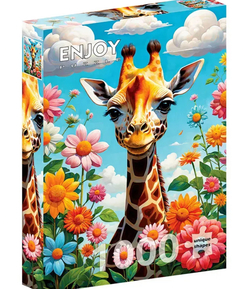 Enjoy puslespill 1000 Cute Giraffe 1000 biter - Enjoy puzzle