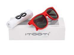 Tootiny solbriller classic rød str.M Rød (Medium) - Småbarns utstyr