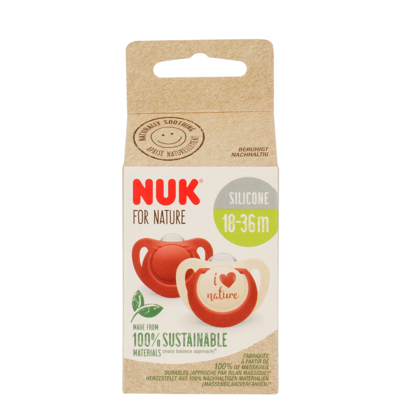 NUK for nature smokk - rød 18-36mnd 2pk rød - NUK