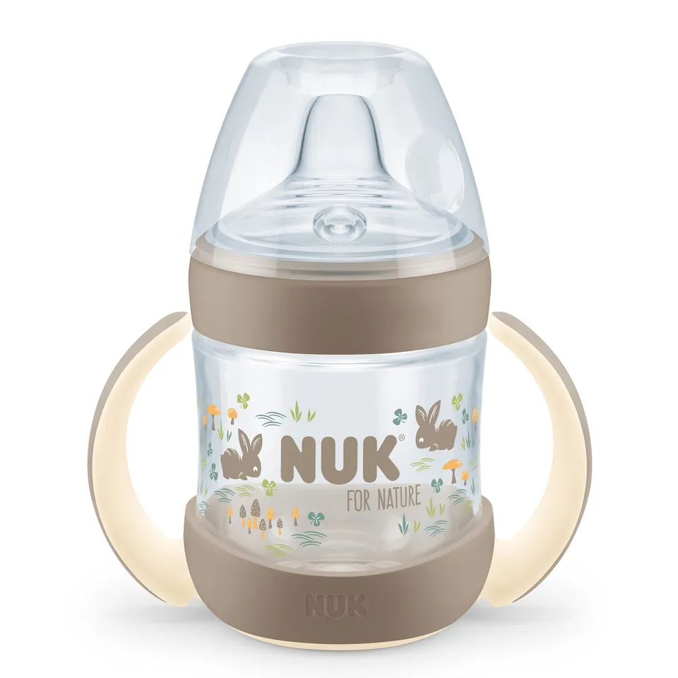Nuk for nature Learner bottle, silikon 6mnd+ Beige - NUK