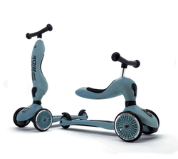Scoot & Ride Sparkesykkel, Highwaykick 1 - Steel Steel - Scoot & Ride