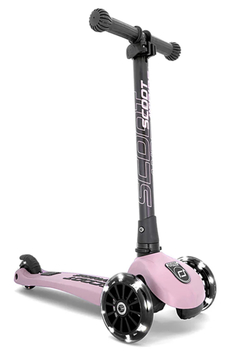 Førehandsbestilling; Scoot & Ride Sparkesykkel, Highwaykick 3 LED - Rose - levering Juni Rose - Scoot & Ride