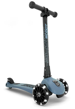 Scoot & Ride Sparkesykkel, Highwaykick 3 LED - Steel   Steel - Scoot & Ride