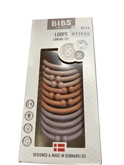 BIBS Loops 12 pc -Blush/Peach/Dusky Lilac Blush/Peach/Dusky Lilac - Bibs