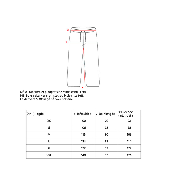 Kattnakken aktiv bukse / turbukse vaksen  Kattesvart - Kattnakken